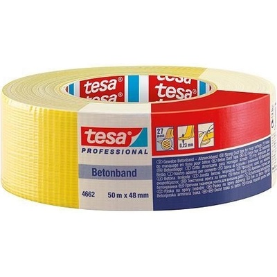 Textilná páska tesa® PRO Betonband, žltá, 48 mm, L-50 m