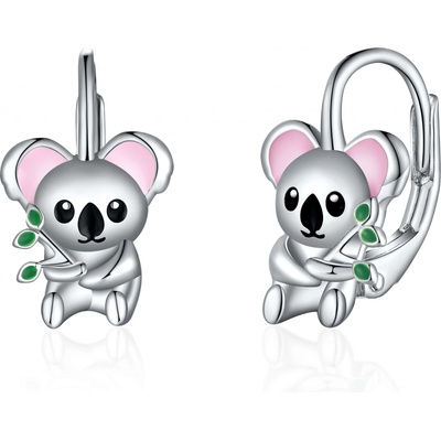 Olivie stříbrné náušnice KOALA 8112