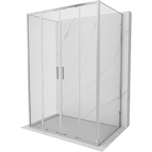 Mexen Exo-3S душ кабина 3-стенна плъзгаща се 140 x 95 см, прозрачна, хром (8152-140-095-01-00-3S)