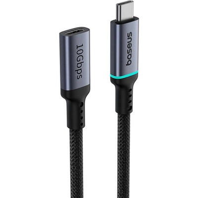 Baseus High Definition Extension Cable USB-C Male to Female 10Gbps - удължителен USB-C кабел (100 см) (черен)