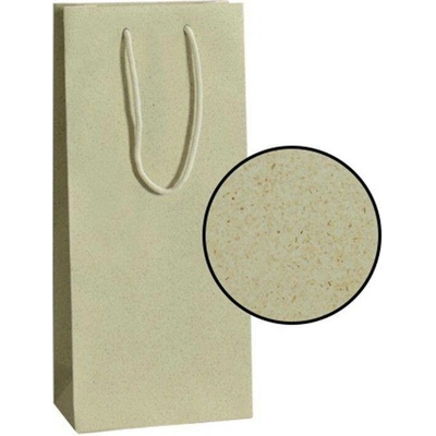 Papírová taška na víno recyklovaná Livorno 180x100x410 mm, na 2 lahve