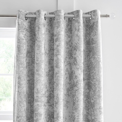 Catherine Lansfield Сиви пердета в комплект от 2 бр. 229x229 cm Crushed Velvet - Catherine Lansfield (DS/46254/W/E9090/SI)