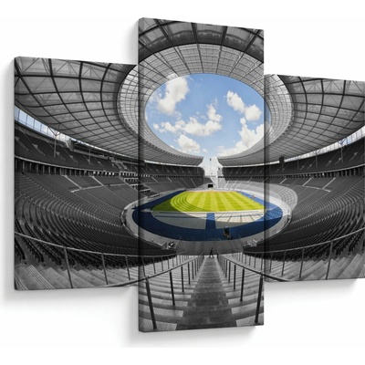 Obraz - fotbalový stadion, třídílný 90x60 cm