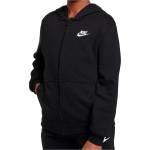 Nike Детски суичър Nike Kid's NSW Club FT Hooded Full ZIP L/S LBR Zip-up hoodie - Black / White - размер M (003-3737-0213)