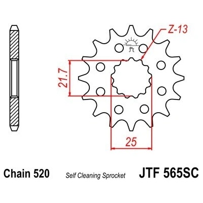 JT Sprockets JTF 565-14SC – Zboží Mobilmania