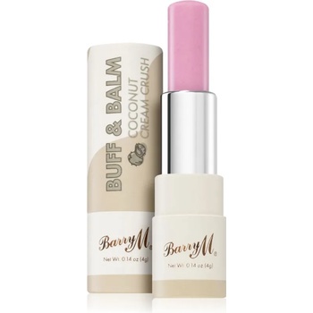 Barry M Buff & Balm изглаждащ балсам за устни за обем цвят Coconut Cream Crush 4ml