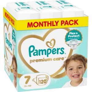 Pampers Пелени Pampers Premium Care - Размер 7, 15+ kg, 120 броя (1100051056) - ozone