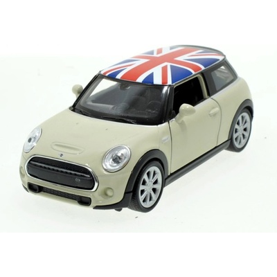 Welly New Mini Hatch Veľká Británia model krémový 1:34