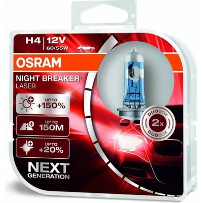 OSRAM NIGHT BREAKER LASER H4 60/55W 12V 2x (64193NL-HCB)