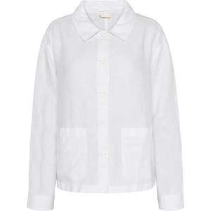 KnowledgeCotton Apparel Дамско ежедневно яке KnowledgeCotton Apparel Women's Regular Linen Overshirt Casual jacket - Bright White (103-2500-0111)