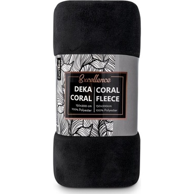 TipTrade Deka Coral mikroplyš černá 150x200