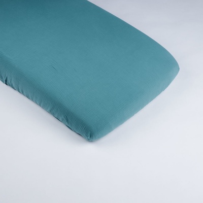 Tulimese Prostěradlo mušelínové tmavě zelené 60x120