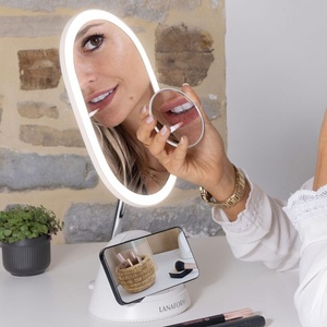 Lanaform LumiCharge - LED огледало за грим X1/X3 със зарядна база