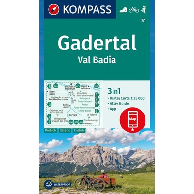 Gadertal,Val Badia 1:25 t. lamino