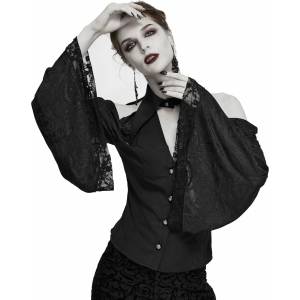 Devil fashion дамска блуза DEVIL FASHION - String Of Fate готик - Черен - SHT051