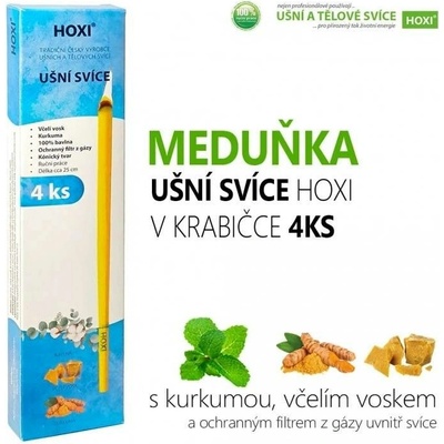 HOXI Ušní svíce s MEDUŇKOU v krabičce 4 ks