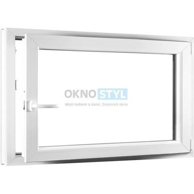 OKNOSTYL.cz jednokřídlé plastové okno otvíravo-sklopné pravé REHAU 11000 x 8000 mm Bílá