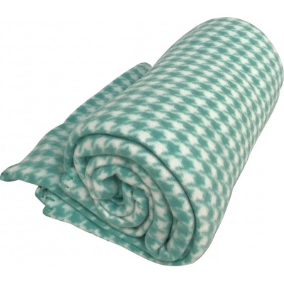 Vesna Deka fleece Pepitka zelená 130x170