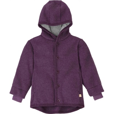 disana Детско вълнено яке disana Kid's Walk-Jacke Wool jacket - Aubergine - размер 74/80 (EU) (703-6089-0111)