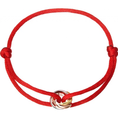 Kabbalah náramek s trojbarevnými kroužky 13092.3 red