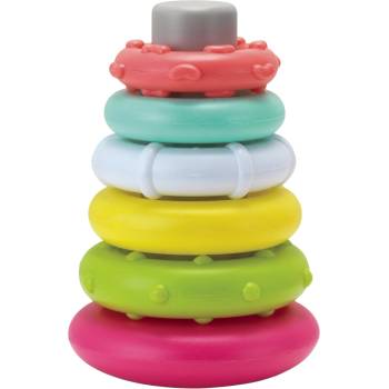 Infantino Пирамида с рингове за подреждане Infantino - Розова (IN315046)