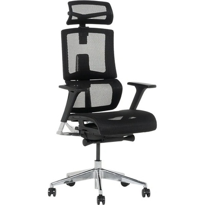 Bittel Работен стол Carmen FRANCA, до 130кг. макс тегло, мрежа, ергономичен, алуминиева база, мултиблок механизъм, люлеещ механизъм, слайд механизъм, газов амортисьор, лумбална опора, черен (bt-3520601)