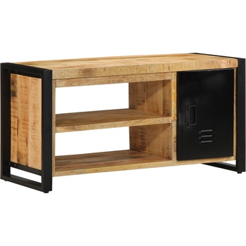 vidaXL Пейка за обувки Кафяво Масивна дървесина от манго (4013601)