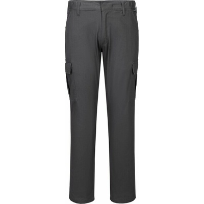 PortWest COMBAT S231 Slim fit strečové kalhoty kovově šedá