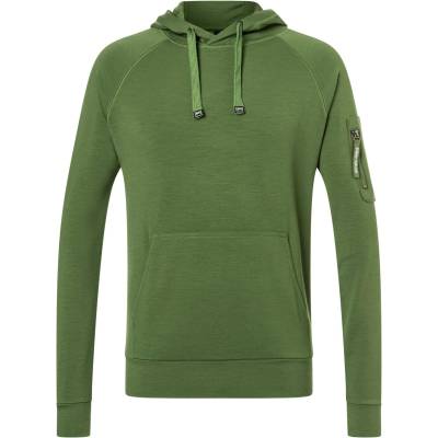 super. natural Мъжки вълнен пуловер Super. natural Favourite Pocket Hoodie Merino hoodie - Chive - размер 54 (005-5975-0414)