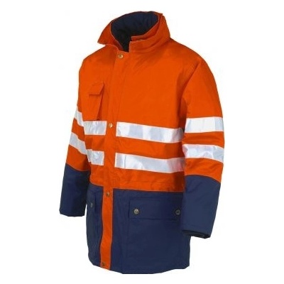 Industrial Starter zimní výstražná bunda 3v1 modrá/svítivě oranžová