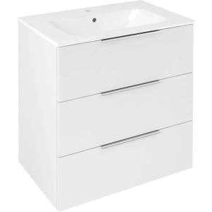SAPHO Cirasa - Шкаф за мивка 70x75x46 см, 3 чекмеджета, бял гланц CR731-3030 (CR731-3030)