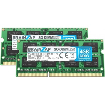 Brainzap DDR3 8GB 1600MHz CL11 (2x4GB) PC3-12800S-11-11-F3