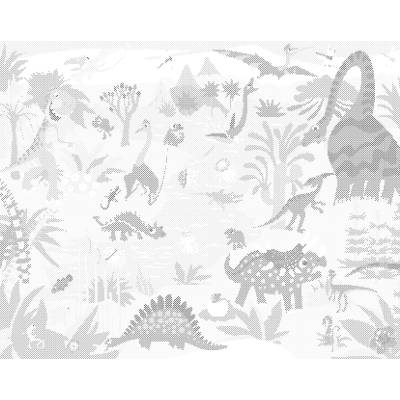 ZUTY Bodkovanie - VESELÉ DINOSAURY Rámovanie: bez rámu a bez vypnutia plátna, Rozmer: 40x50 cm
