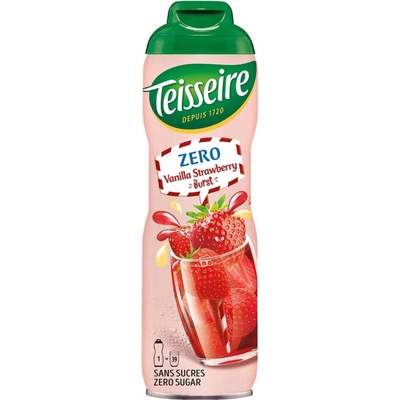 Teisseire Ovocný sirupový koncentrát Jahoda Vanilka bez cukru 0,6 l