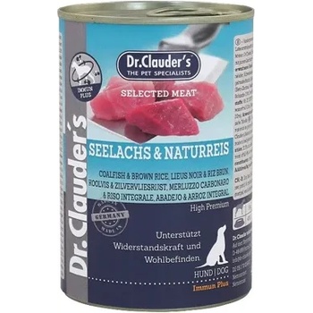 Dr.Clauder's Selected Meat Seelachs Naturreis -американска треска и кафяв ориз, 400 гр