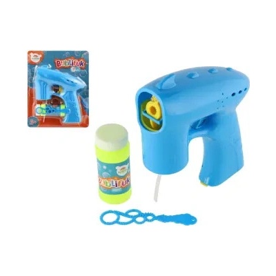 Bublifuková pistole modrá 13cm a náplň