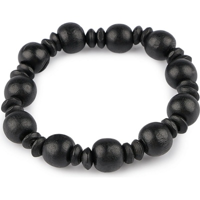 Prima-obchod Náramek dřevěný unisex černá 125506