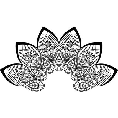 IMPOL TRADE SPNB176TS Samolepky na zeď ornament květů rozměr 90 x 160 cm