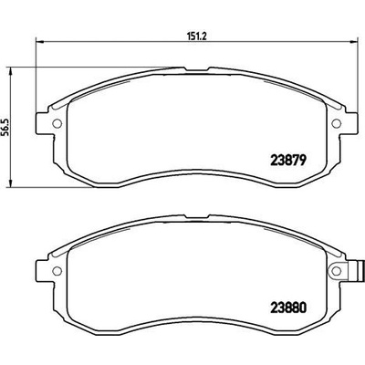 BREMBO Sada brzdových platničiek kotúčovej brzdy P54033