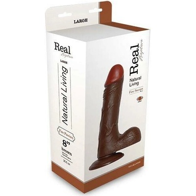 REAL RAPTURE REALISTIC VIBRATOR BROWN 8"