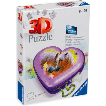 Ravensburger 3D Пъзел Ravensburger от 54 части - Кутия за бижута, сърце (11171)