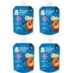Nestle Плодово пюре Nestle Gerber - Пауч с ябълка, боровинка и банан, 6 м+, 4 х 80 g (4x 12513277) - baby