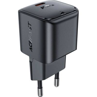 ACEFAST - Зарядно за стена (A77) - Type-C, Mini GaN зарядно, 30W, Power Delivery - Черно