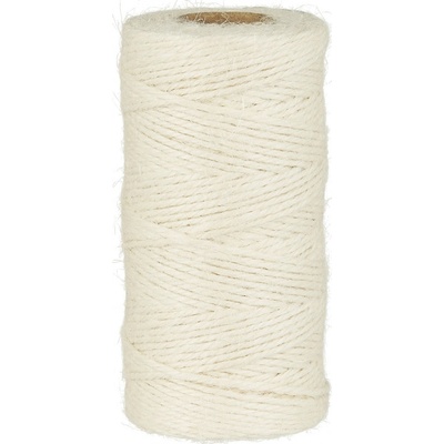 IB LAURSEN Jutový provázek Cream 100 m, krémová barva, textil