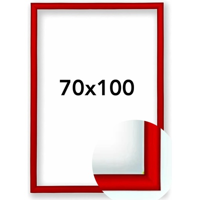 Fotorámeček BF Rozměr: 70 x 100 cm, Barva: Červená, Typ zasklení: Plexi