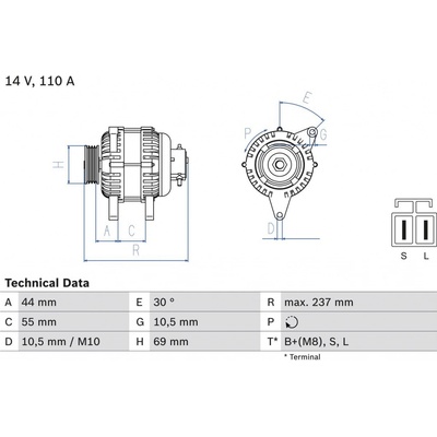 Alternátor BOSCH 0 986 080 640