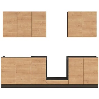 Image 1 of Black Red White Кухня SOLE 260 - dub Arlington (sole/260/DubArlington/wenge)