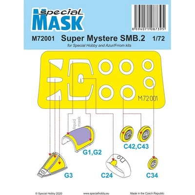 Special Hobby M72001 SMB.2 Super Mysteré maska 1:72