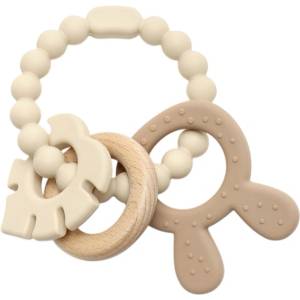 Lorelli Силиконова гризалка с бук Lorelli Premium - Зайче, Natural Beige (10210850005)