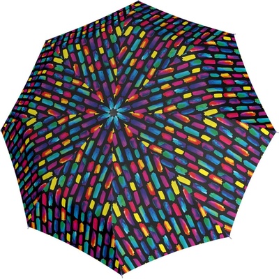 Knirps A 200 Medium Duomatic create black elegantný plno automatický dáždnik černý